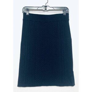 Club Monaco Skirt Womens Small Navy Blue Cable Knit Sweater Pencil Stretch